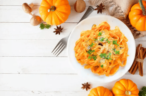 <p>Pumpkin Sauce Cheese Pasta</p>
Image